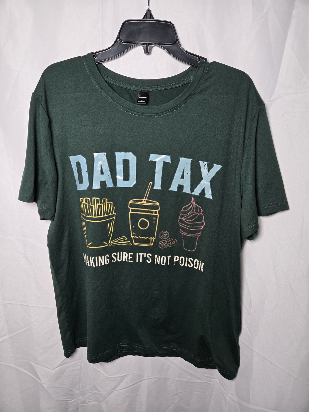 Dark Green "Dad Tax" Short Sleeve Graphic Tee